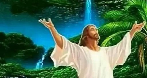 Jesus na cachoeira